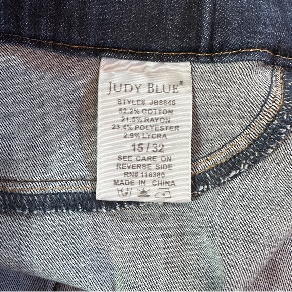 Judy Blue Dark Wash Pull-on Skinny Jeans - Size 15/32 - Picture 7 of 8